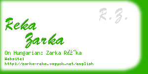 reka zarka business card